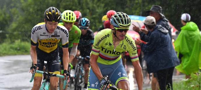 Roman Kreuziger ve svém dlouhém úniku v předposlední etapě Tour de France