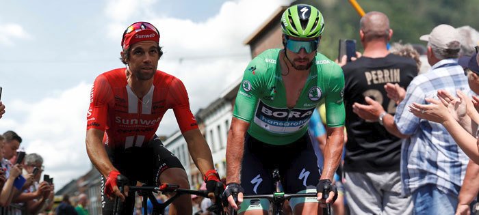 Peter Sagan už na letošní Tour de France etapu vyhrál, Michael Matthews z týmu Sunweb zatím nikoliv
