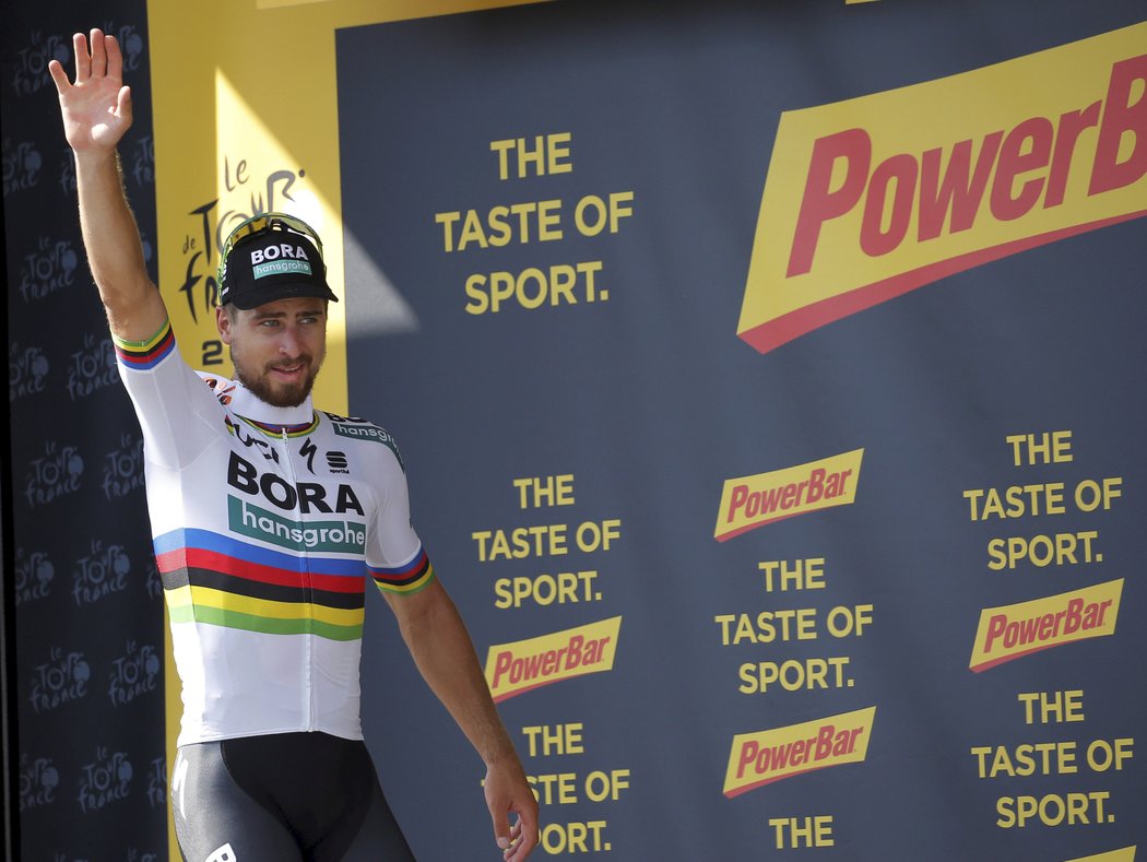 Peter Sagan jako vítěz páté etapy Tour de France