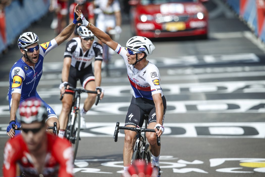 Poslední český vítěz etapy na Tour (2015) Zdeněk Štybar překonal tvrdé pyrenejské kopce