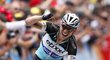 Tony Martin se raduje z vítězství ve čtvrté etapě Tour de France