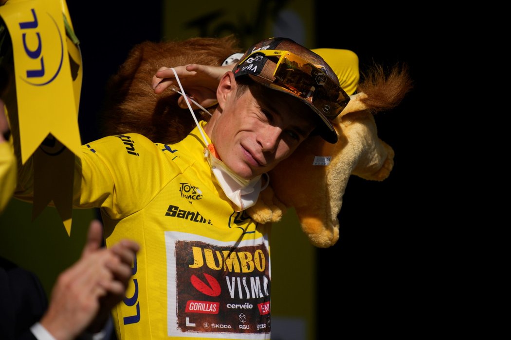 Prozatimní lídr Tour de France, dánský jezdec Jonas Vingegaard,