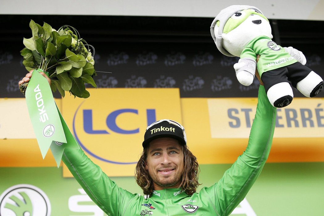 Peter Sagan zdraví diváky