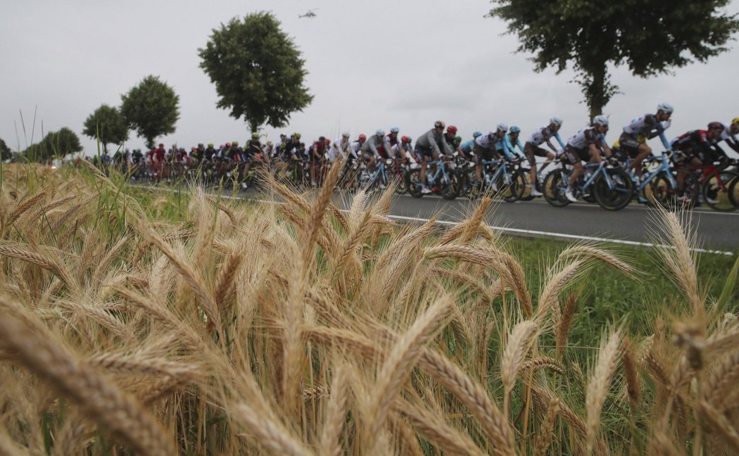 Peloton během druhé etapy Tour de France