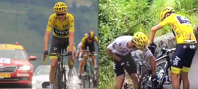 Froome musel měnit kolo