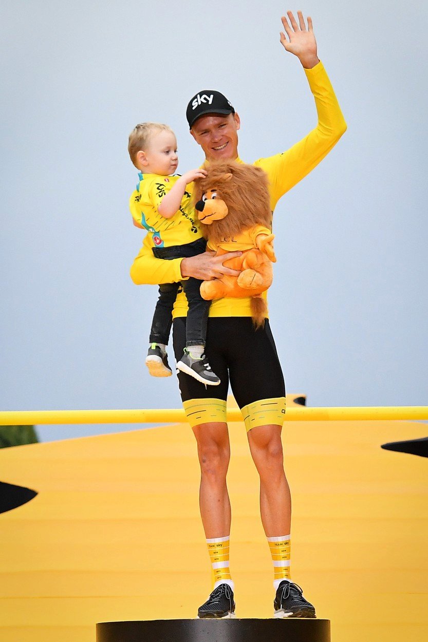 Vítěz Tour de France Chris Froome