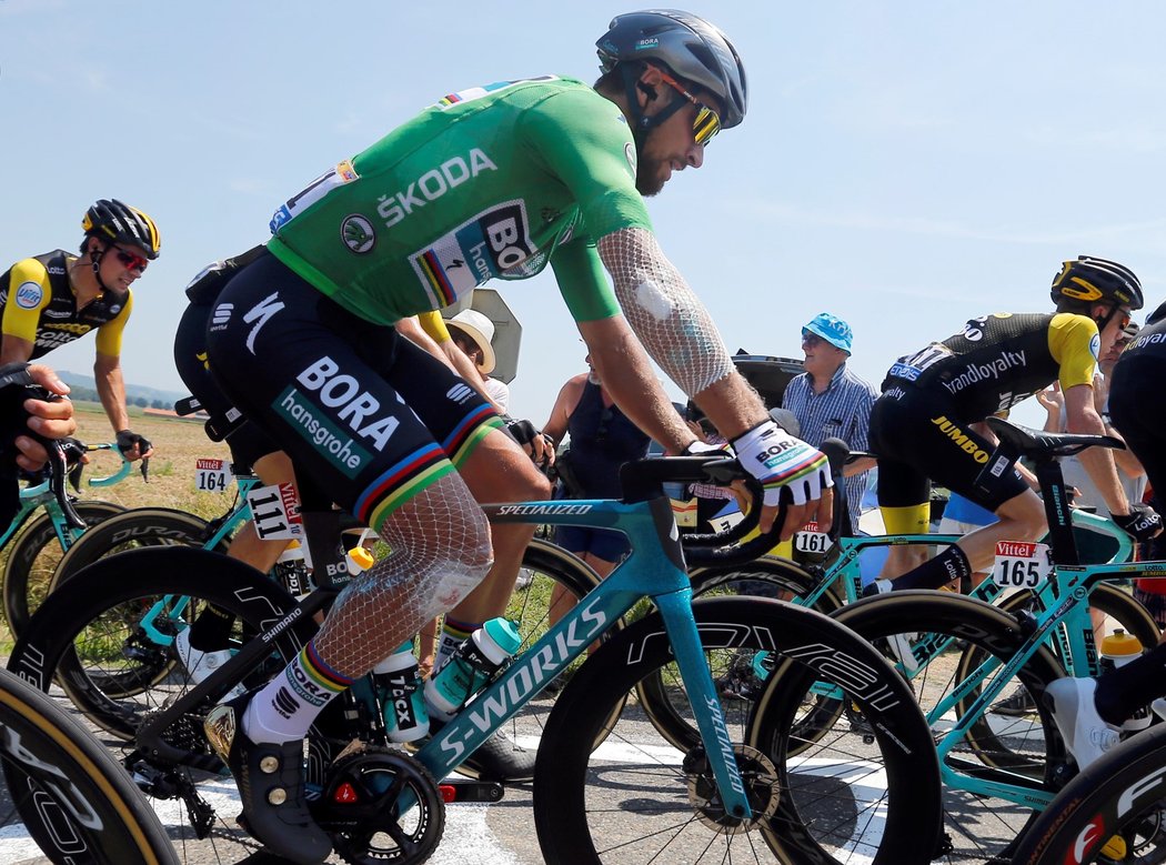 Peter Sagan pokračuje na Tour de France i po ošklivém pádu