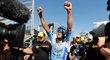 Australský jezdec Michael Matthews slaví výhru ve 14. etapě na Tour de France