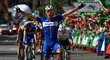Belgický cyklista Philippe Gilbert slaví druhé etapové vítězství na Vueltě