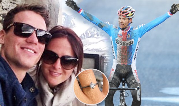 Dvojnásobný mistr světa v cyklokrosu Zdeněk Štybar se bude příští rok ženit, svojí přítelkyni Ine dal prstýnek ve výšce 2 700 metrů nad mořem