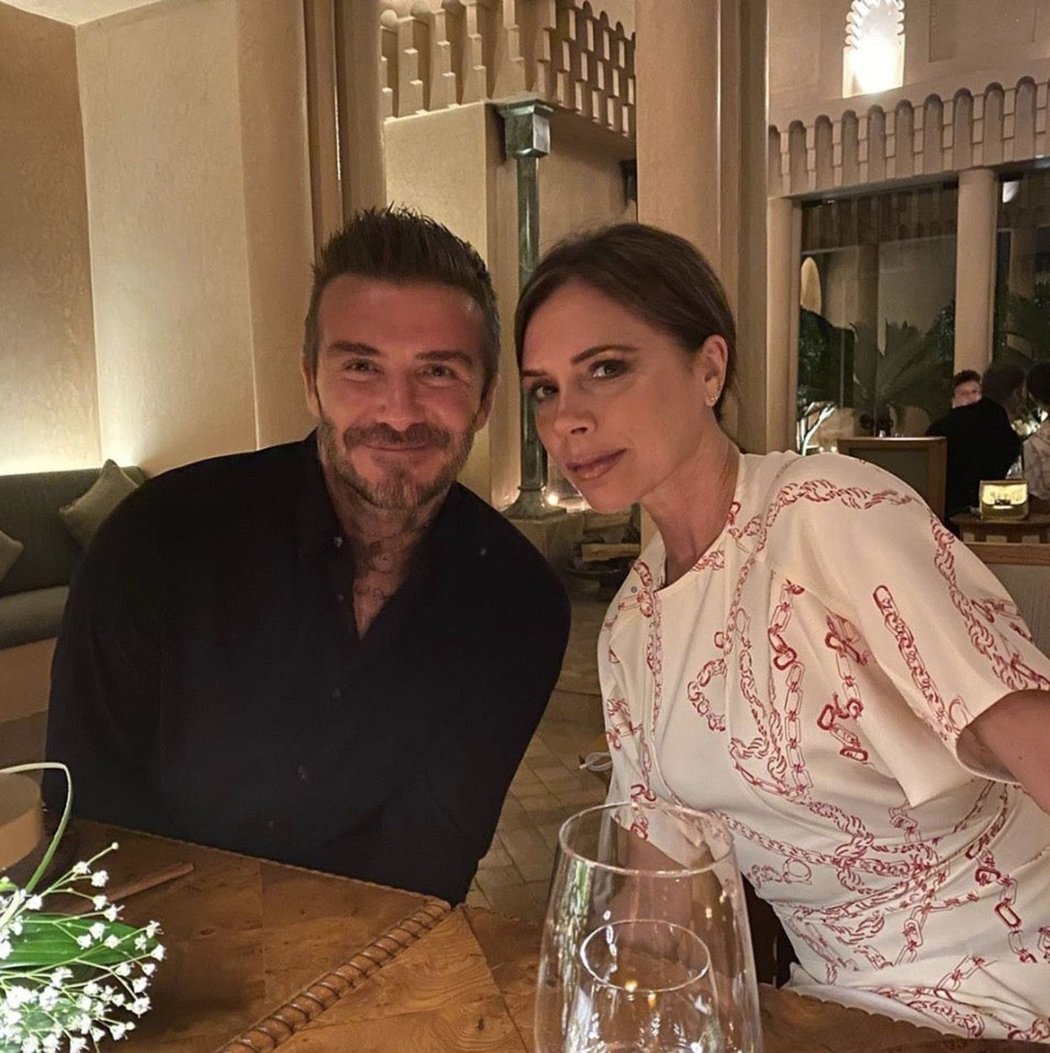 David Beckham s manželkou Viktorií.