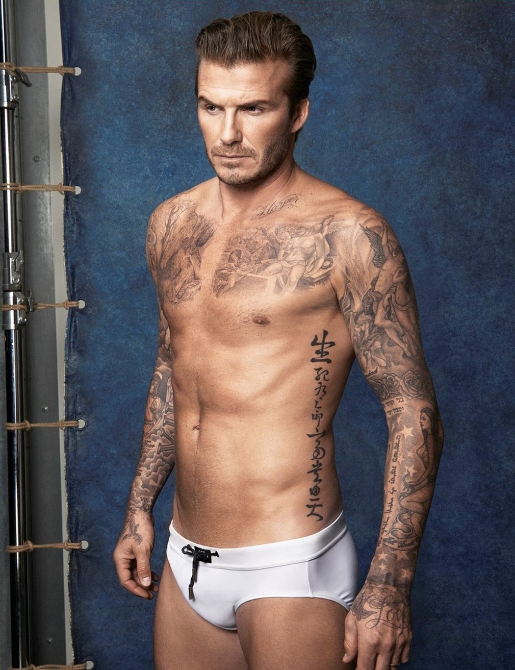 Takhle pózuje David Beckham pro výrobce spodního prádla v roce 2014