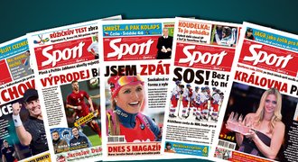 Získejte půlroční tištěné předplatné deníku Sport za cenu 4 měsíců!