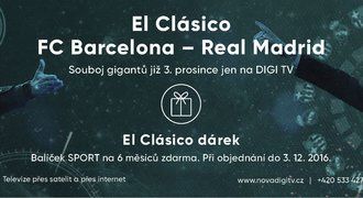 El Clásico na DIGI TV s balíčkem SPORT na půl roku zdarma