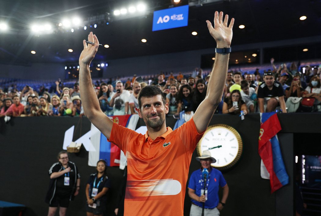 Novak Djokovič si užil přijetí australských fanoušků