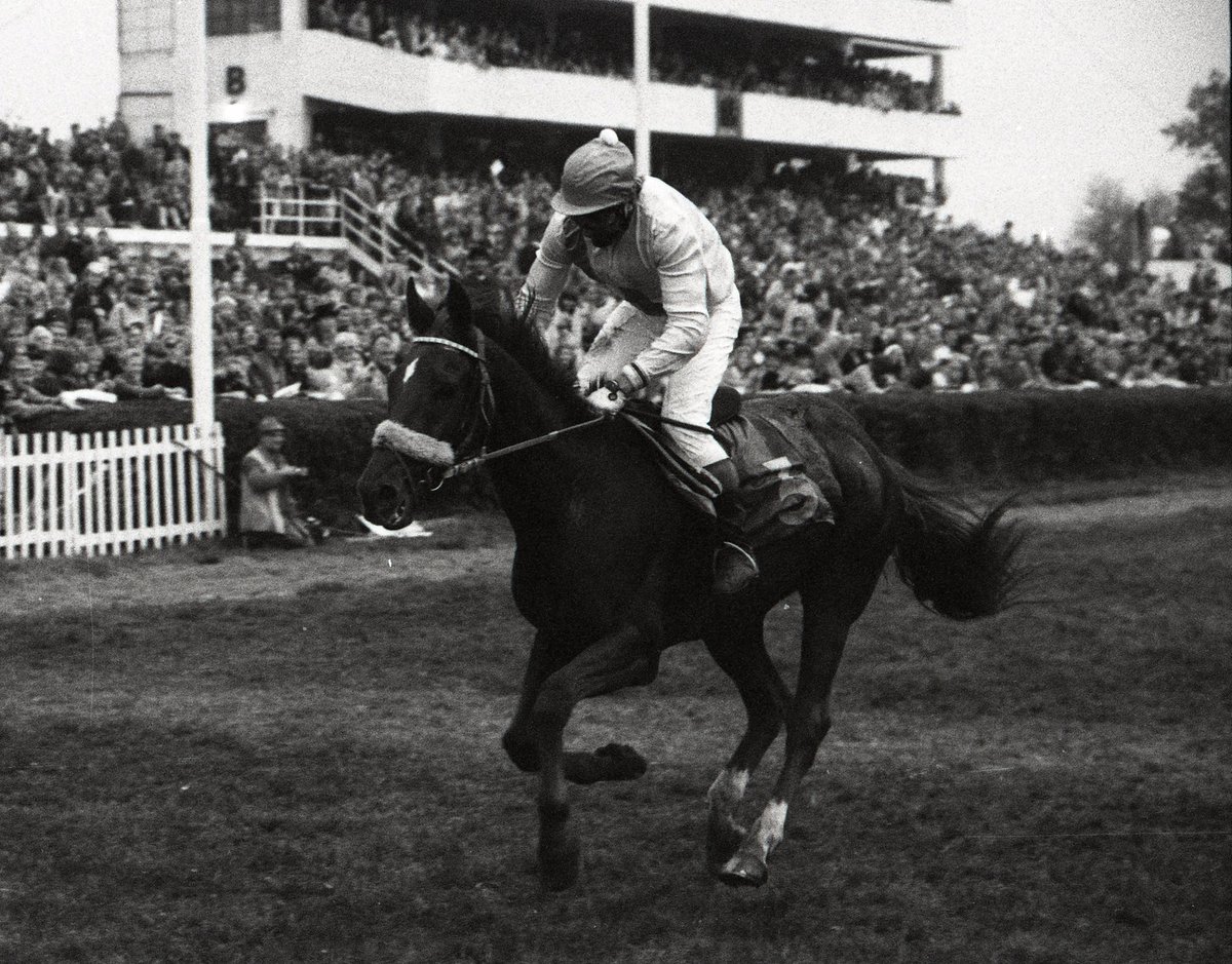 Legendární Josef Váňa v sedle neméně legendárního Železníka při Velké pardubické v roce 1991