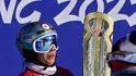 Dvojnásobná olympijská vítězka Ester Ledecká v cíli