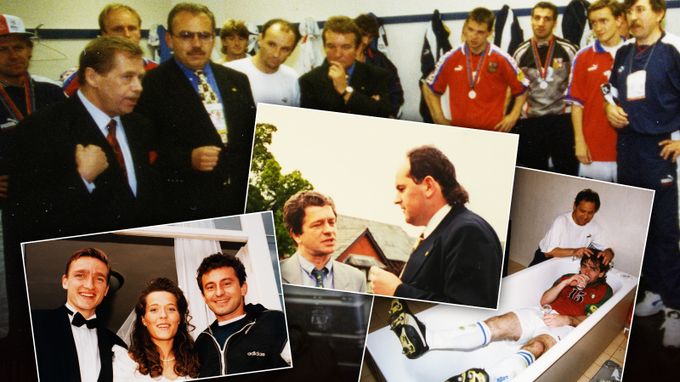 Vzácná galerie ze zákulisí EURO 96: Němec ve vaně, Pelta jako Jágr i Uhrinův „suvenýr“ Vzácná galerie ze zákulisí EURO 96: Němec ve vaně, Pelta jako Jágr i Uhrinův „suvenýr“