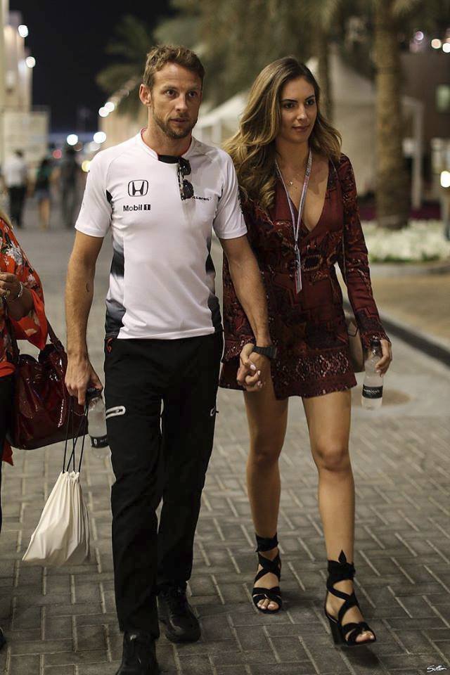 Jenson Button a Brittny Wardová.
