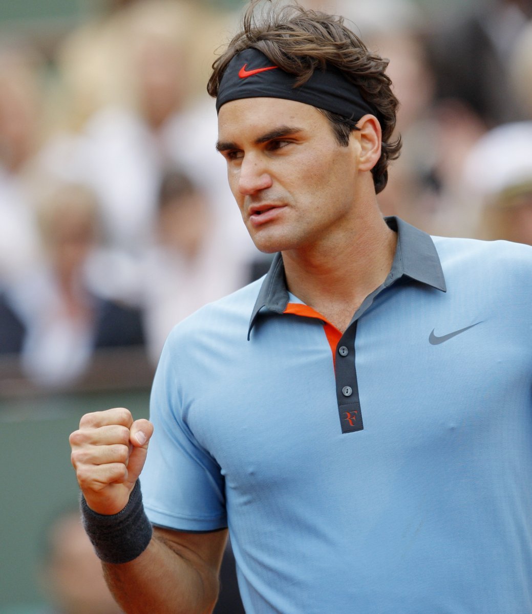 Federer se raduje po úspěšné úderu