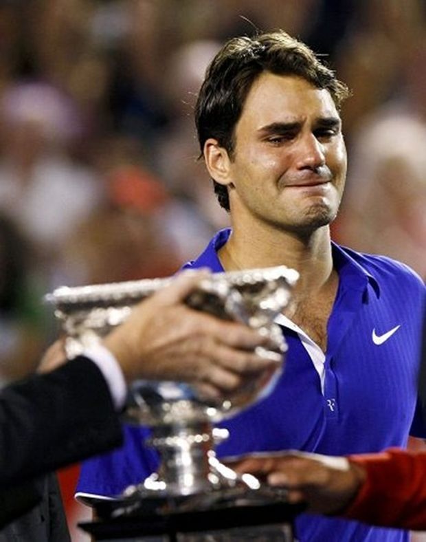 Plačící Federer Plačící Federer