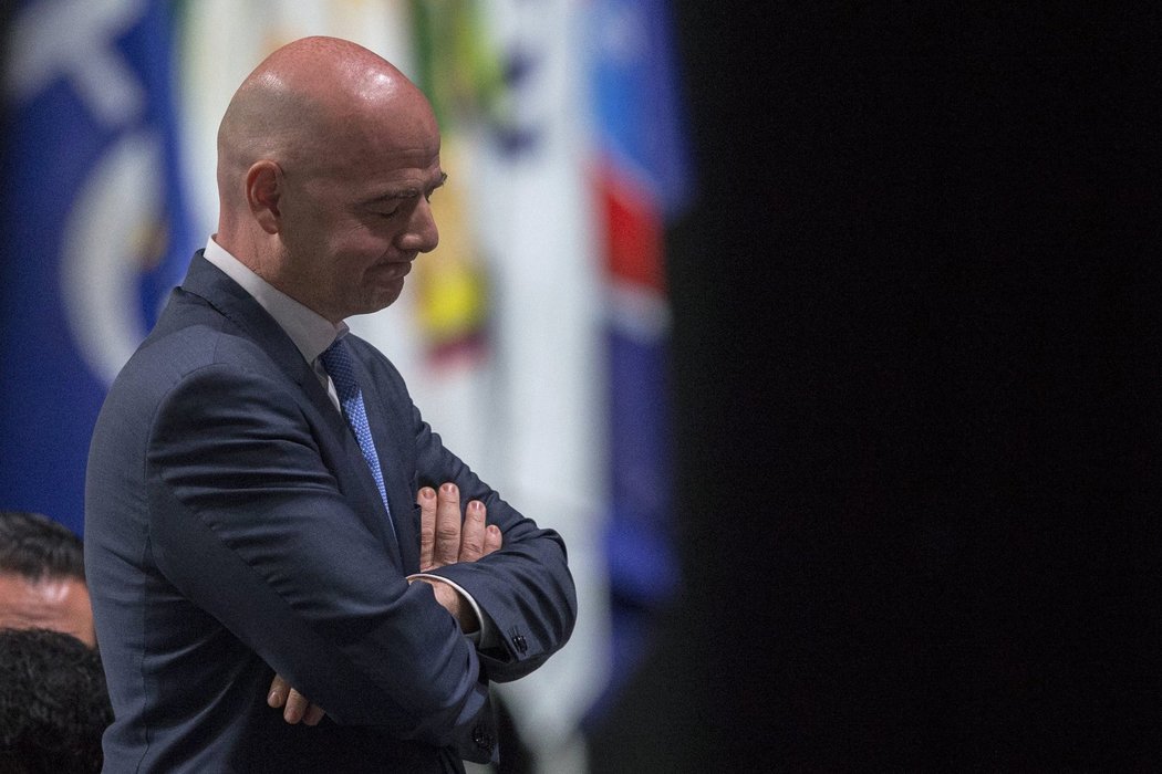 Gianni Infantino během voleb prezidenta FIFA, které nakonec vyhrál