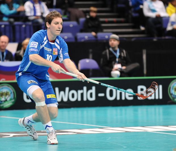 Florbalista Marek Deutsch v reprezentačním dresu Florbalista Marek Deutsch v reprezentačním dresu