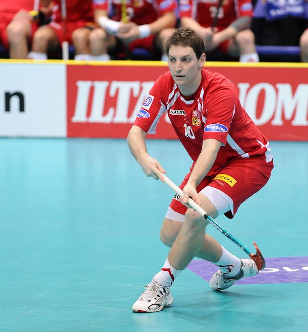 Florbalista Marek Deutsch v reprezentačním dresu Florbalista Marek Deutsch v reprezentačním dresu