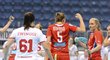 Eliška Krupnová slaví svůj gól proti Švýcarkám v boji o bronz na MS