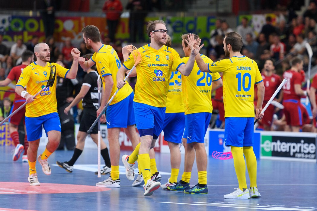 Švédská radost z výborného výkonu v utkání proti Česku