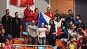 Fanoušci na MS florbalu žen v Brně