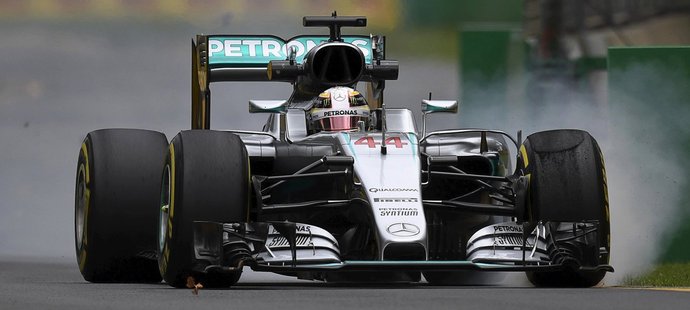 Lewis Hamilton se svým Mercedesem.