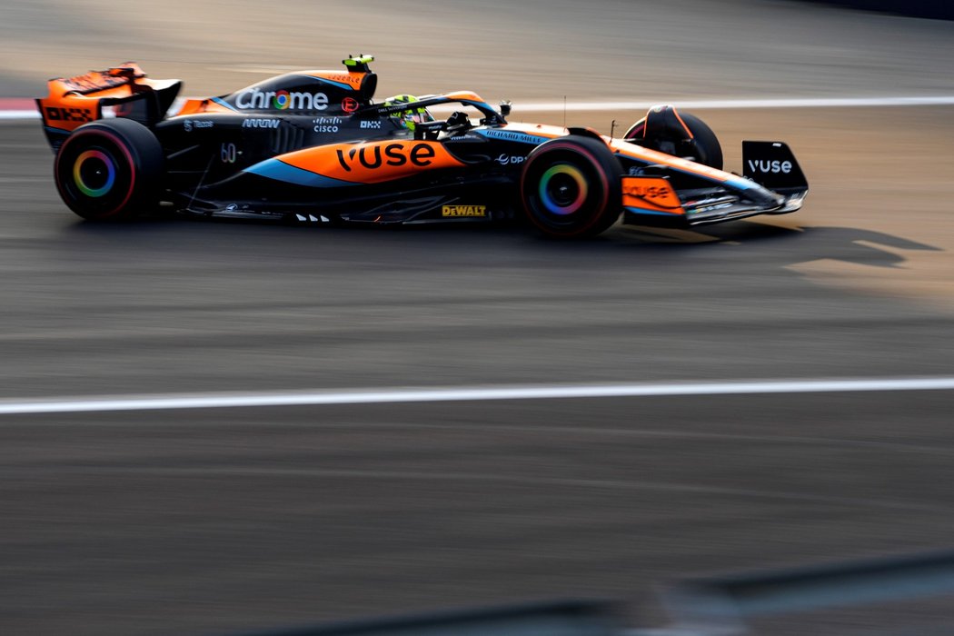 Lando Norris z McLarenu v tréninku a kvalifikaci na F1 v Ázerbajdžánu