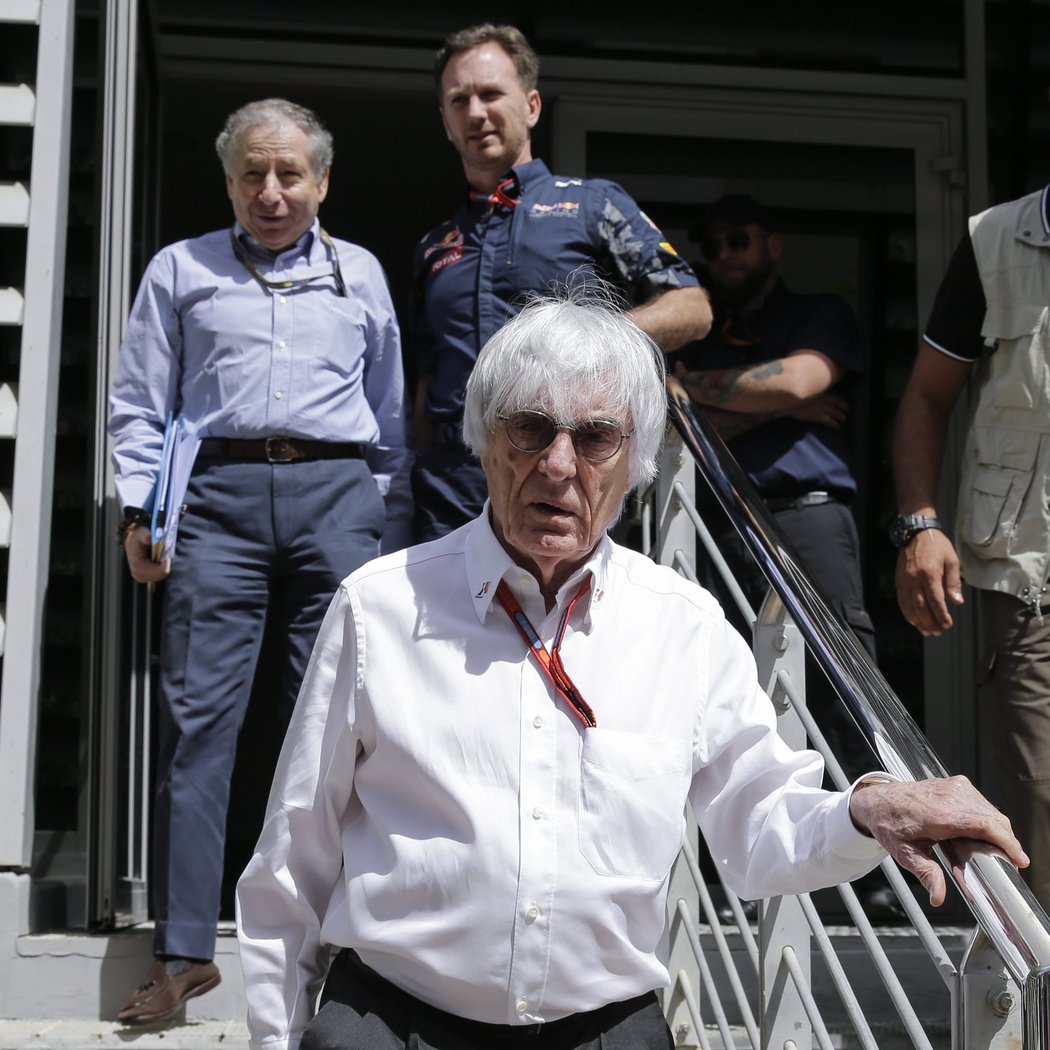 Bernie Ecclestone na Velké ceně Bahrajnu formule 1