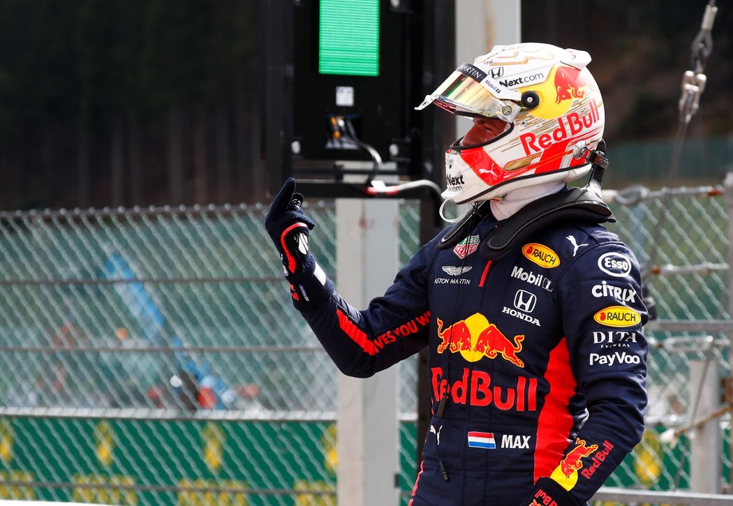 Max Verstappen skončil v sobotní kvalifikaci na Velkou cenu Belgie třetí