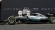 Nový monopost Mercedesu, ve kterém budou bojovat úřadující mistr Lewis Hamiltona Nico Rosberg