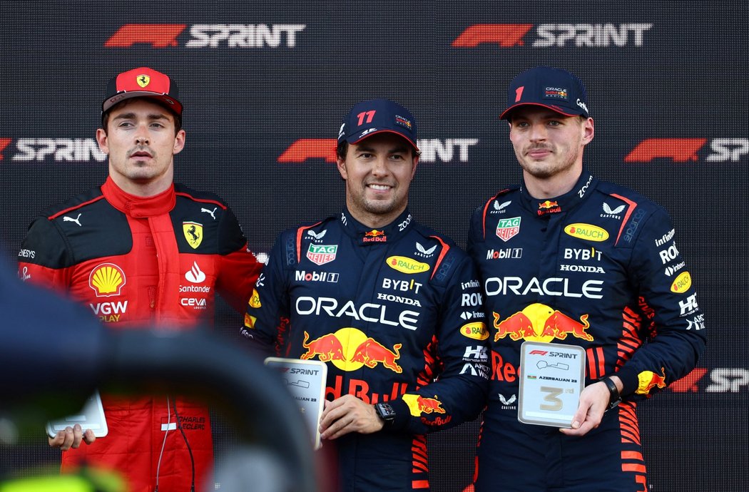 Sprint ovládl Sergio Pérez, druhý byl Charles Leclerc a třetí Max Verstappen