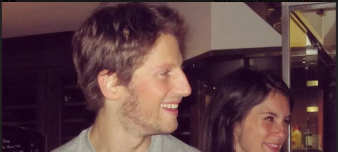 Romain Grosjean s manželkou Marion
