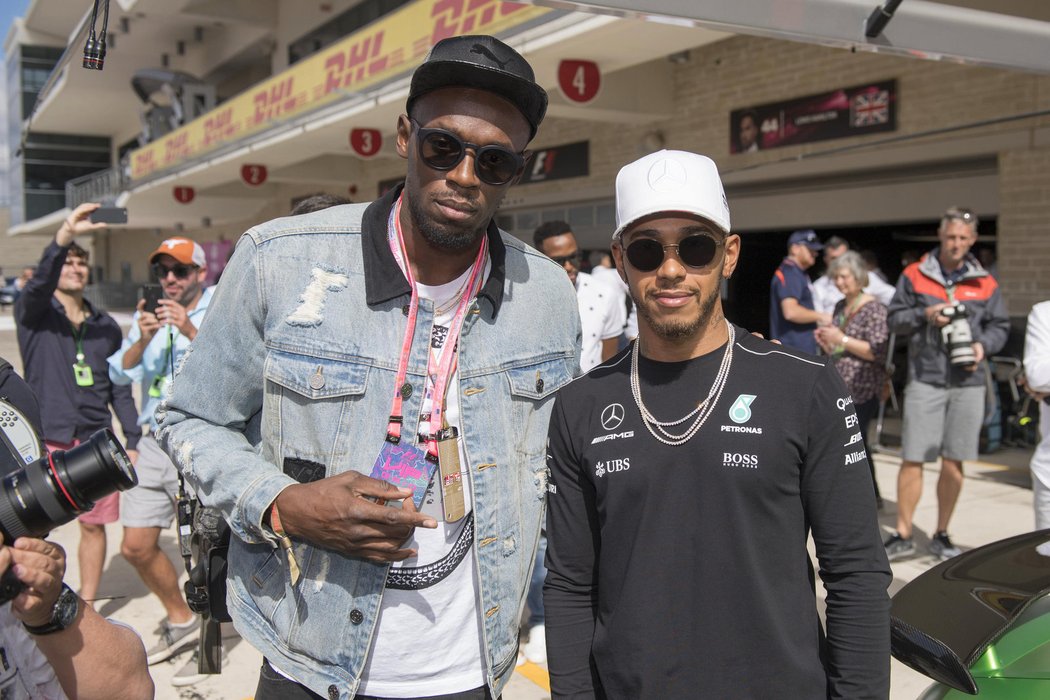 Na závod formule 1 v americkém Austinu se přijel podívat i bývalý jamajský sprinter Usain Bolt