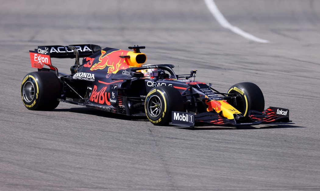 Max Verstappen ve Velké ceně USA, kterou nakonec vyhrál