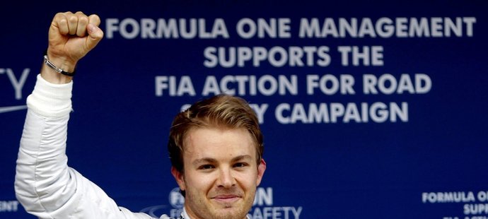Nico Rosberg slaví triumf v kvalifikaci na GP Španělska