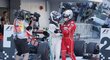 Valtteri Bottas po závodě se Sebastianem Vettelem