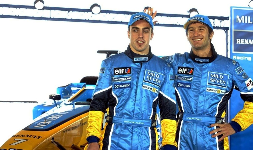 Fernando Alonso (vlevo) na začátku své kariéry s italským jeydcem Jarnem Trullim