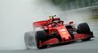 Charles Leclerc při trénincích na Velkou cenu Maďarska