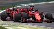 Vozy Ferrari při GP Brazílie