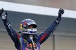 Sebastian Vettel slaví svůj triumf z Velké ceny Japonska