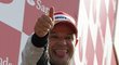 Rubens Barrichello slaví vítězství v Monze