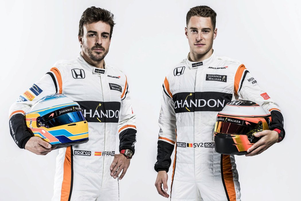 Piloti McLarenu pro sezonu 2017 Fernando Alonso a Stoffel Vandoorne