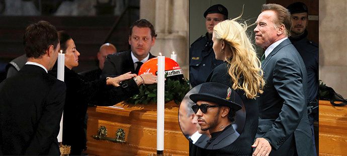 Na pohřeb Nikiho Laudy ve Vídni dorazil Arnold Schwarzenegger či Lewis Hamilton
