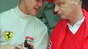 Niki Lauda a Michael Schumacher během společného působení u Ferrari.